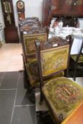 A set of 4 Edwardian dining chairs