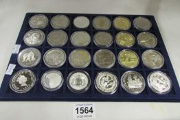 A tray of collector's coins including some silver