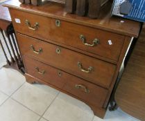 A mahogany 3 drawer chest