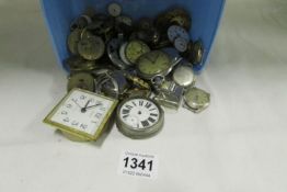 A quantity of pocket watch movements etc