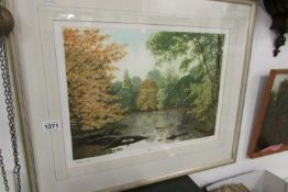 A print entitled 'Waters Edge' signed Mark Spain, 50/350