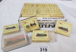 A box of railway related matchboxes and set of cigarette cards