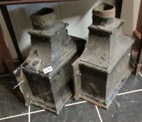 2 cast iron drain hoppers