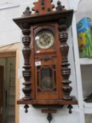 A Victorian Vienna wall clock