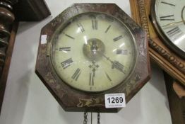 An inlaid wall clock