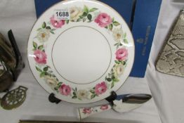 A Royal Worcester cake plate and cake slice