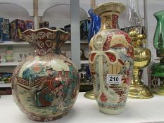 2 Oriental vases