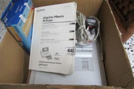 A Sony digital photo printer