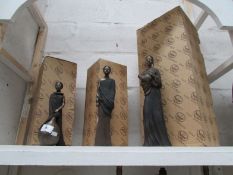 3 boxed African style figures by Soul Journeys