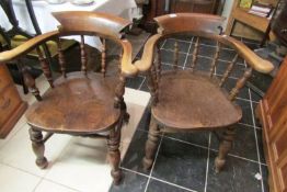 A pair of smoker's bow chairs