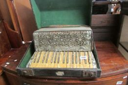 A cased piano accordian a/f