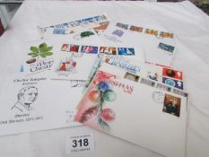 A quantity of first day covers