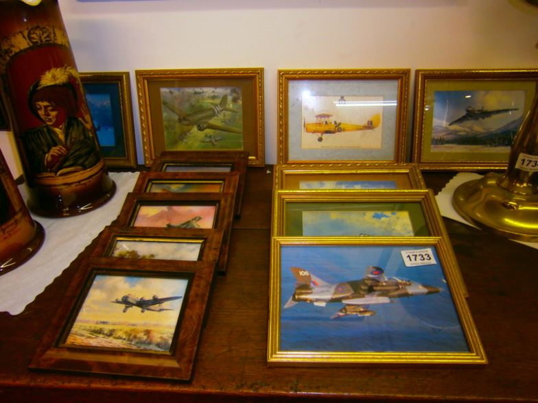 14 framed aircraft prints