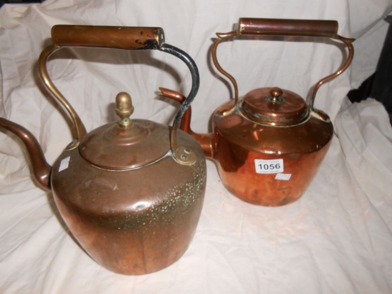 2 copper kettles