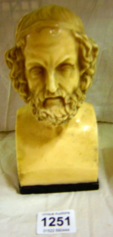 A bust of Homer