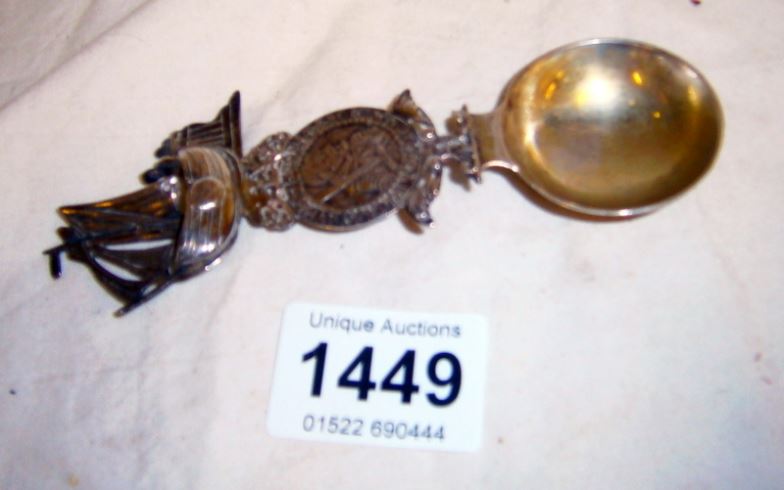 A German coin spoon, Johann Georg 1 C 1620 Thaler