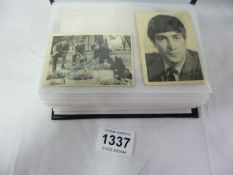 Approximately 60 autographed Beatles Bubble gum cards