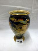 A Carlton ware hand decorated Chinoiserie style vase