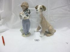2 Lladro figures being Collector's society 'My Buddy' and a terrier