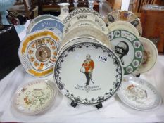 A mixed lot of commemorative plates
