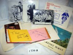 A quantity of autographs and photographs including Lesley Crowther, Ted rogers etc