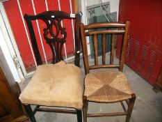 A Georgian dining chair and one other