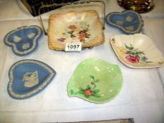 3 Wedgwood dishes and 3 others