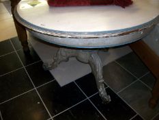 A French painted circular table