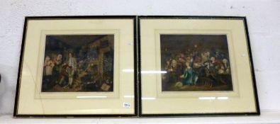 A pair of old prints bearing the signature E C Jackson Stobart