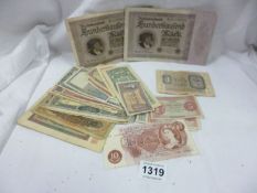 A quantity of old bank notes