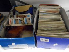 2 boxes of old postcards