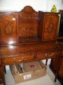 A Victorian ladies writing desk with shell inlay