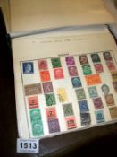 An album of world stamps.