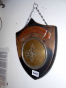 A vintage Conflow shield fire fighting award