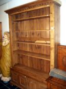 A pine book case