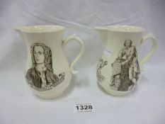 2 Royal Worcester Commemorative jugs, both 1970's