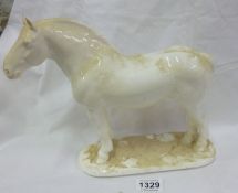 A Coalport white horse, Percheron