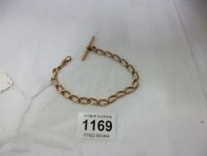 A 9ct rose gold pocket watch chain (21 gms)