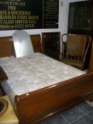 A double mahogany bedstead with mattress