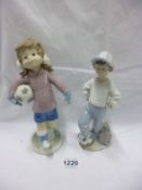 2 Lladro figures being Sport Billy and Rotary footballer