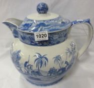 A large Spode 'Indian Sporting' collection blue & white teapot