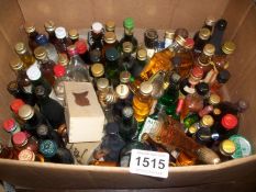 A box of wine and spirit miniatures