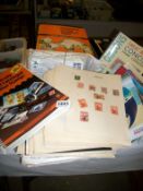 A large quantity of stamps, stamp catalogues etc