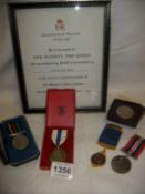 A mixed lot of medals inc Silver Jubilee, Frederick Frank Chapman