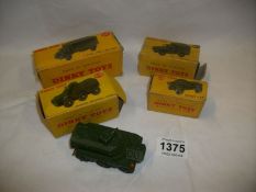 4 boxed Dinky military vehicles