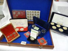 A quantity of collector's coin sets inc 1992 Piedford ecu set