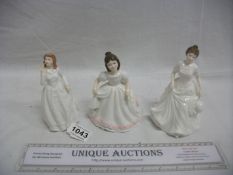 3 Royal Doulton figurines, Harmony, Joy and Amanda