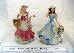 2 Wedgwood figurines, Rose and Iris