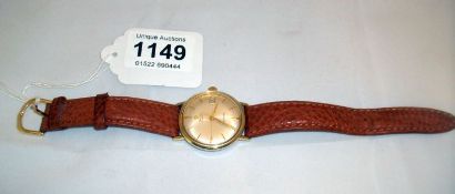 A Vintage gold plated Omega Seamaster wrist watch