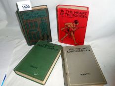 4 volumes by G A Henty including 1900 'Lion of the North'